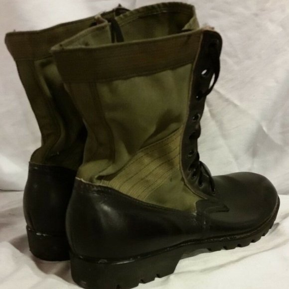 GREEN VIETNAM ERA COMBAT BOOTS 13N SI524 main image 11